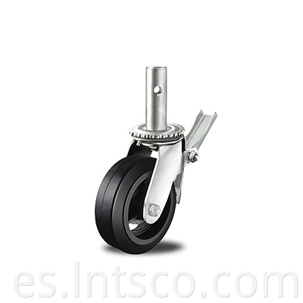  Heavy Duty Rubber on Cast Iron Scaffolding Casters